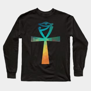 Rainbow egyptian symbol of wisdom Long Sleeve T-Shirt